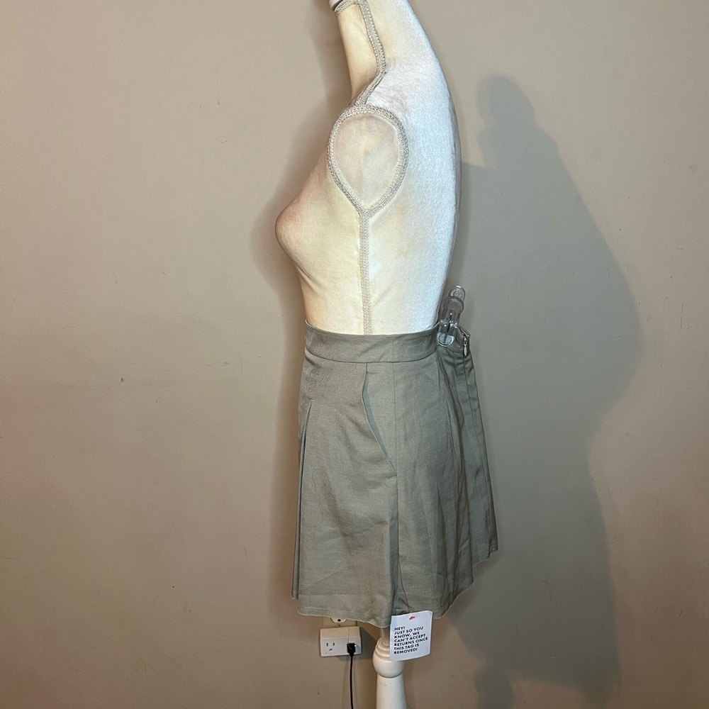 Topshop Beige Pleated Skirt - Picture 4 of 7